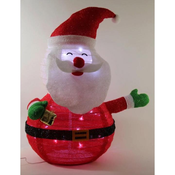 Popup Kerstfiguur kerstman met 45 witte Led Lampjes
