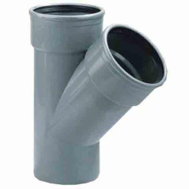 PVC T-stuk 45° 2xManchet / Spie - 110mm