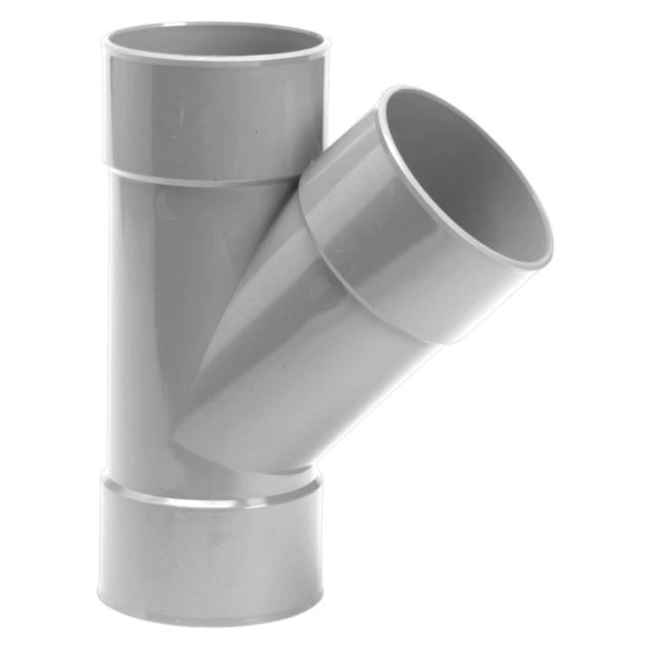 PVC 110 mm T-stuk 45° mof 3 x LV