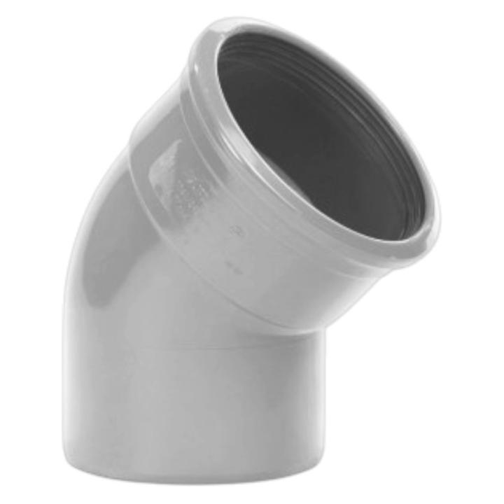 PVC 110mm Bocht 45° Manchet / Spie 1 x mv 