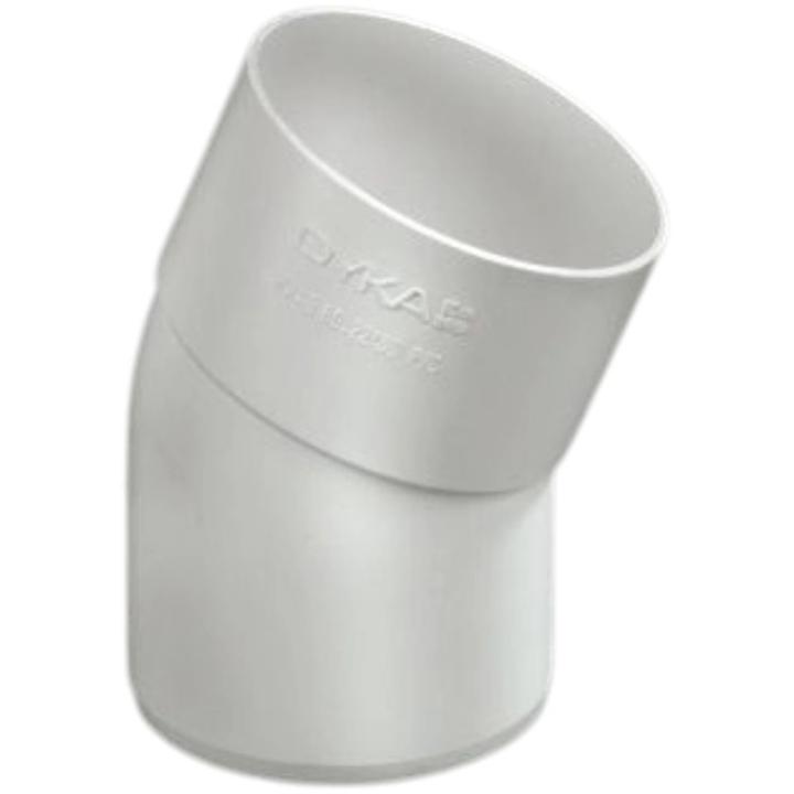 PVC HWA Bocht Wit mof-spie - 80mm bocht 22°