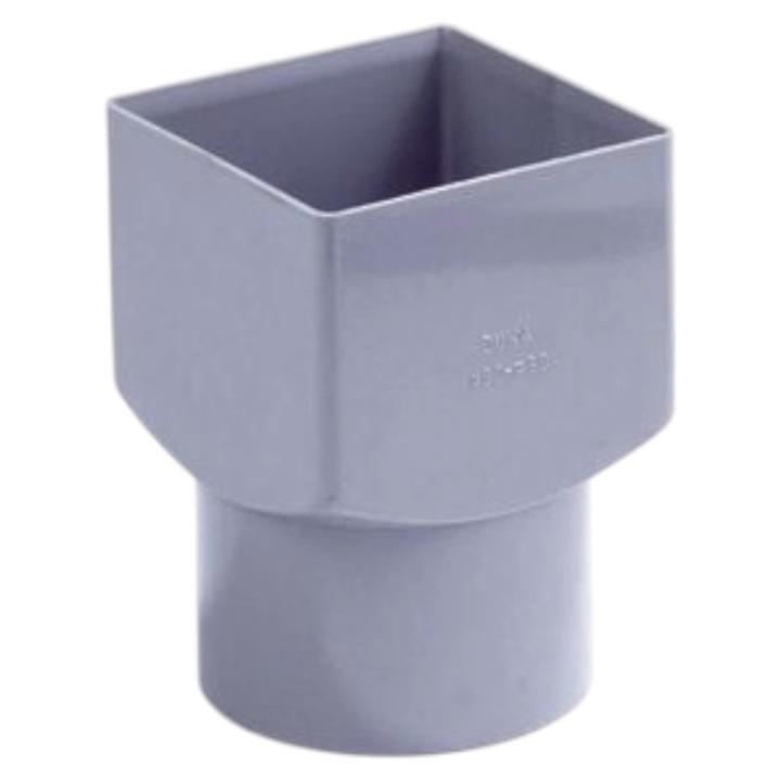 PVC 80 mm verloop HWA vierkant - rond 80x80mm