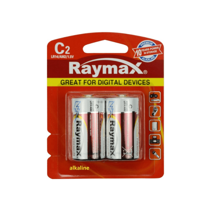 Raymax Ultra Alkaline C-batterij 7500mAh 1,5V - 2 stuks