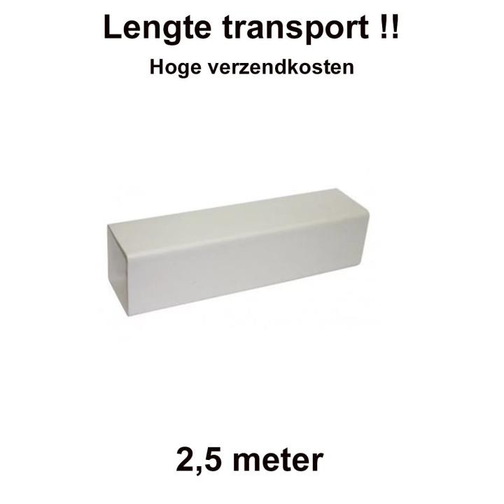 Square line regenpijp vierkant 65x65mm 2,5 meter - Wit