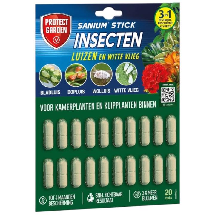 Protect Garden Sanium Stick - 20 Stuks - Insecten Bestrijdingsmiddel - voor Kamer- en Kuipplanten Binnen