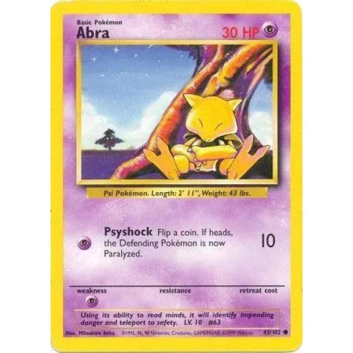 Abra 43/102 - Base Set (Unlimited) - Normal