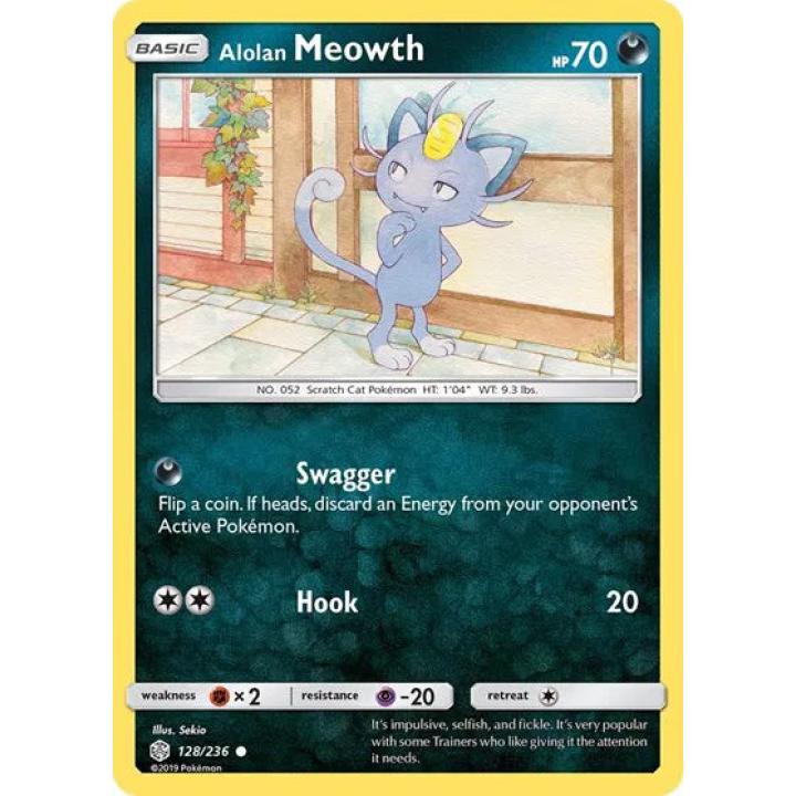 Alolan Meowth 128/236 - Cosmic Eclipse - Normal