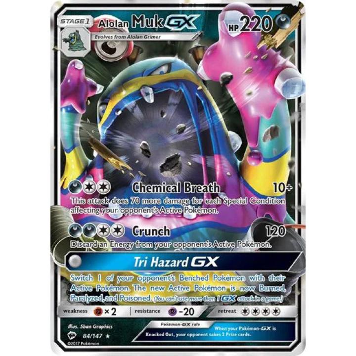 Alolan Muk GX 84/147 - Burning Shadows - Holofoil