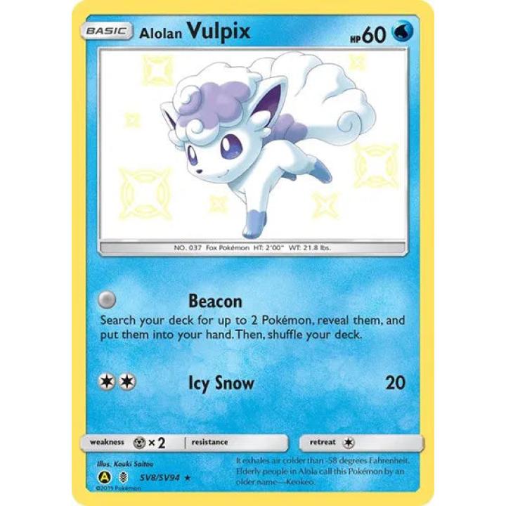 Alolan Vulpix SV8/SV94 - Hidden Fates: Shiny Vault - Holofoil