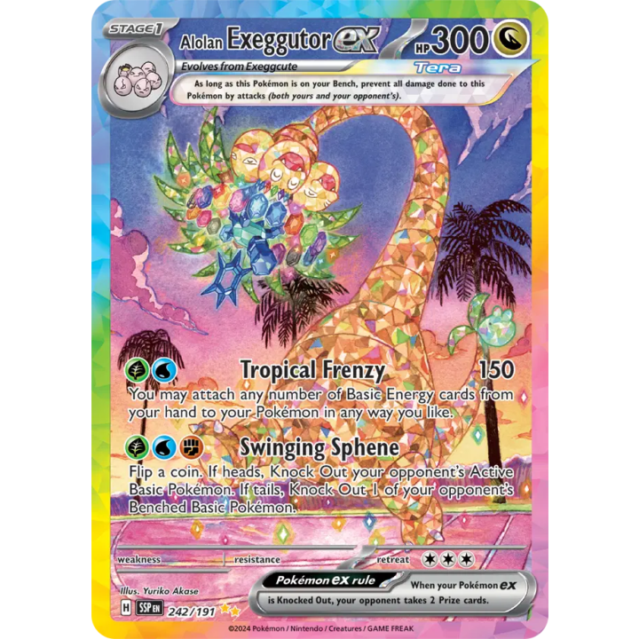 Alolan Exeggutor ex 242/191 - Surging Sparks - Holofoil