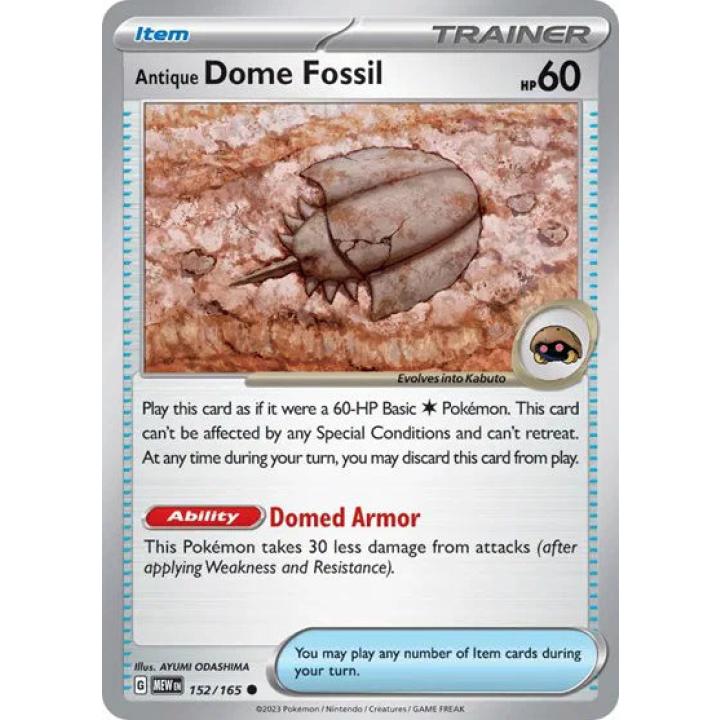 Antique Dome Fossil 152/165 - Scarlet & Violet 151 - Reverse Holofoil