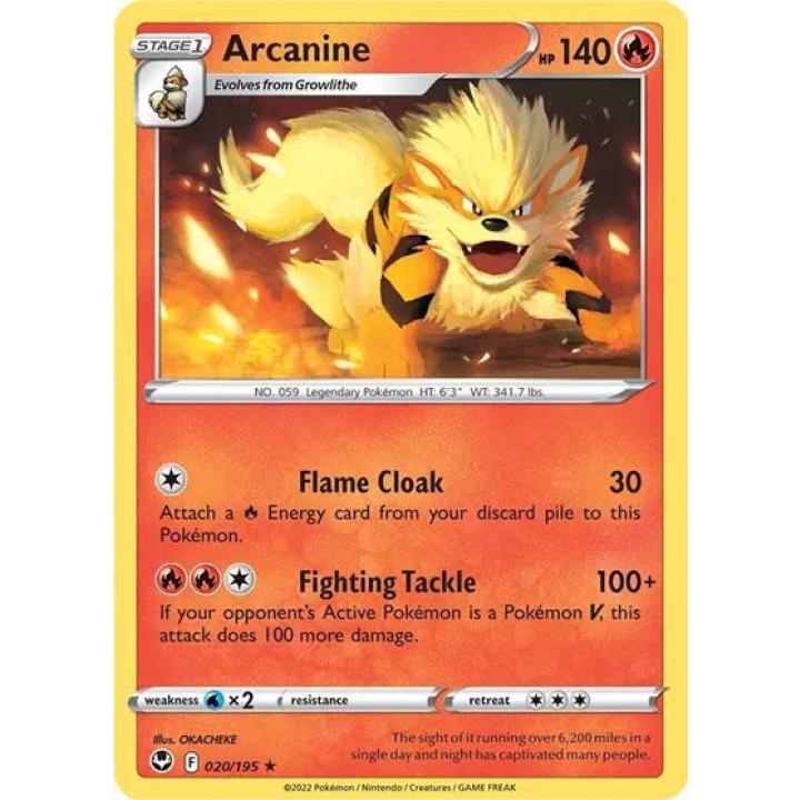 Arcanine 020/195 - Silver Tempest - Normal
