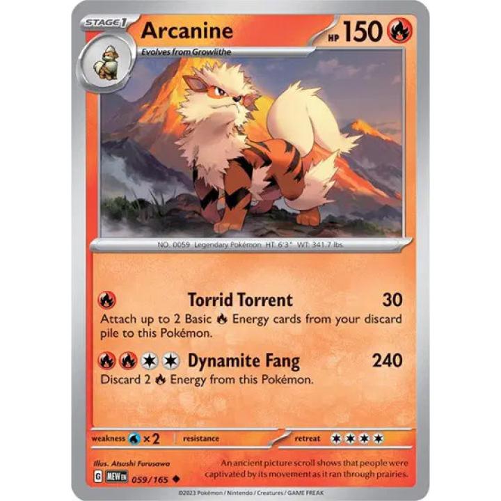 Arcanine 059/165 - Scarlet & Violet 151 - Reverse Holofoil