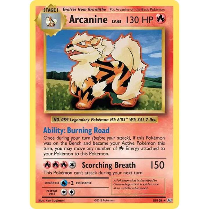 Arcanine 18/108 - Evolutions - Normal