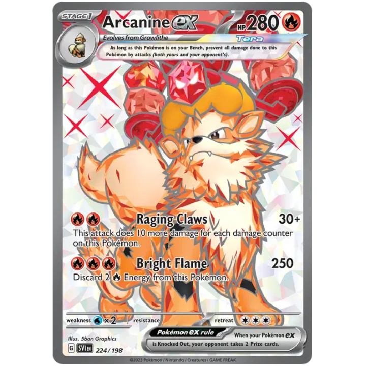 Arcanine ex 224/198 – Scarlet & Violet – Holofoil
