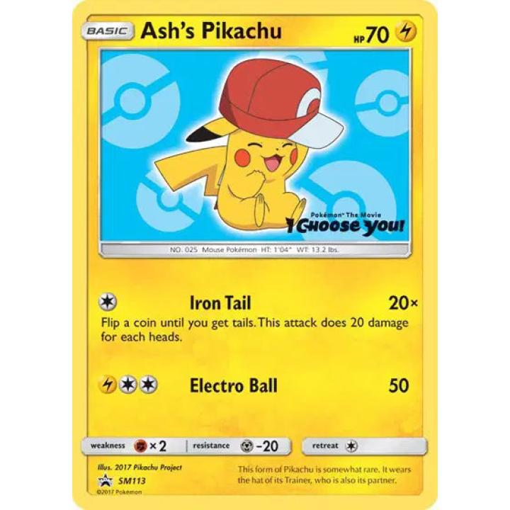 Ash's Pikachu SM113 - Sun & Moon Promo - Normal