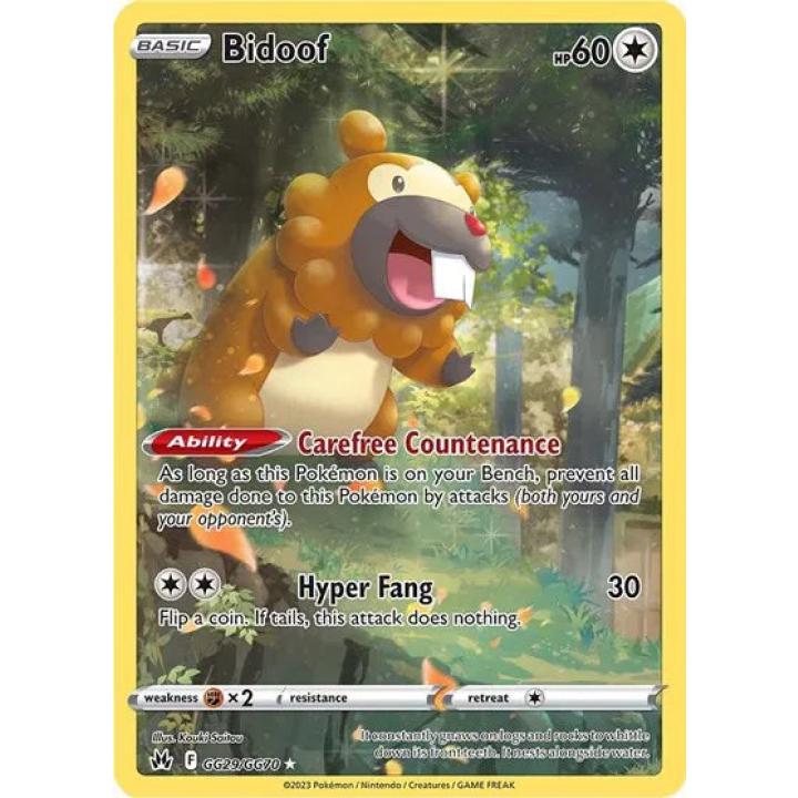 Bidoof GG29/GG70 - Crown Zenith: Galarian Gallery - Holofoil