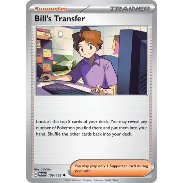 Bill's Transfer 156/165 - Scarlet & Violet 151 - Reverse Holofoil
