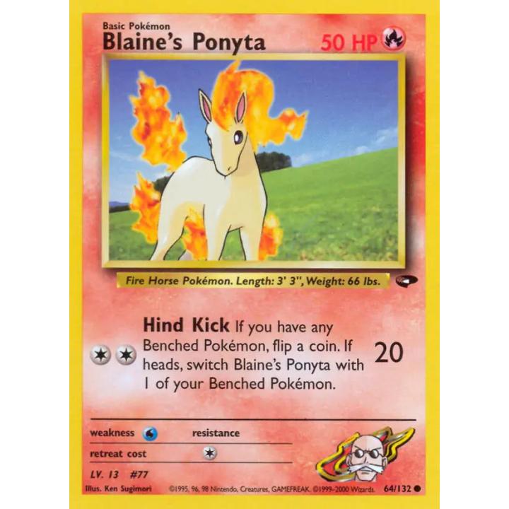 Blaine's Ponyta 64/132 - Gym Challenge (Unlimited) - Normal