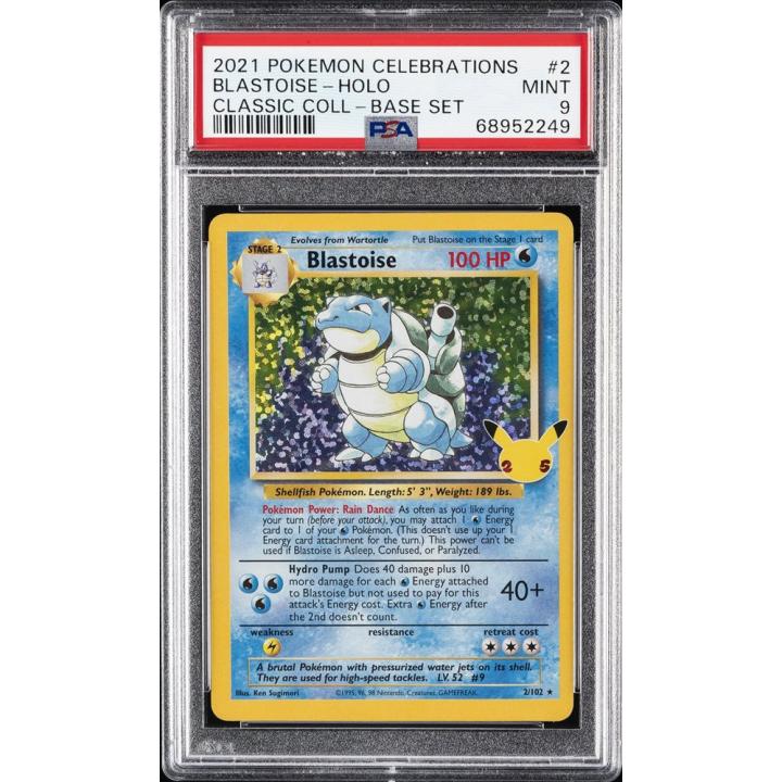 Blastoise (PSA 9) 2/102 - Celebrations: Classic Collection - Holofoil
