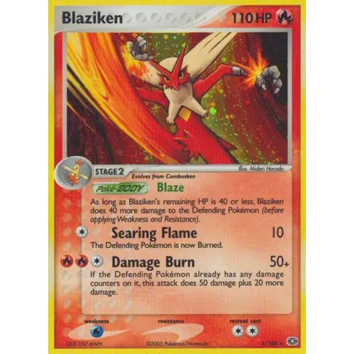 Blaziken 1/106 - EX Emerald - Holofoil