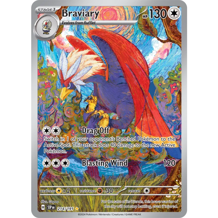 Braviary 214/191 - Surging Sparks - Holofoil