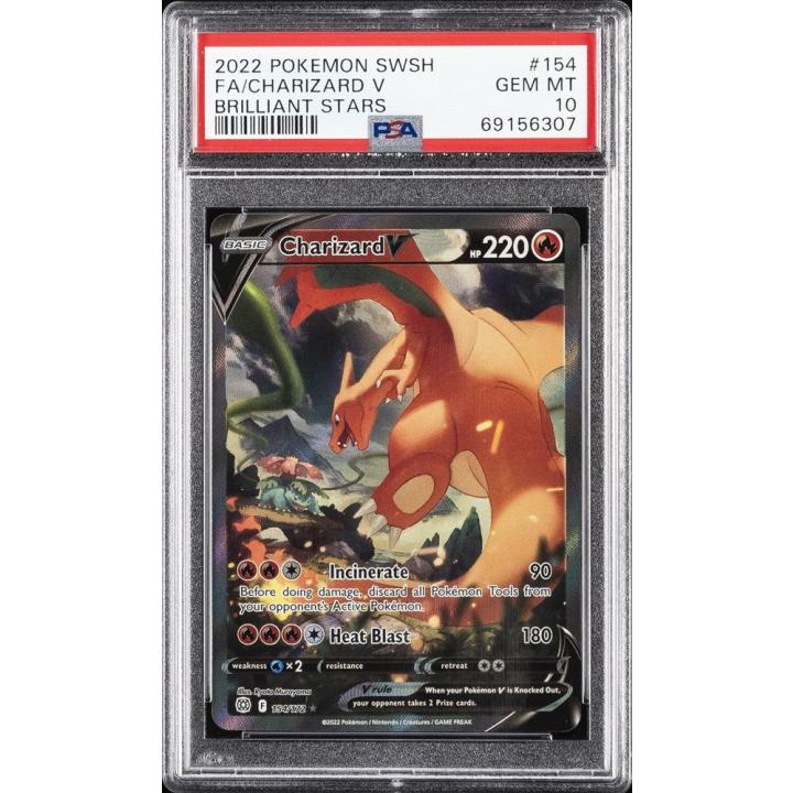 Charizard V (PSA 10) 154/172 - Brilliant Stars - Holofoil