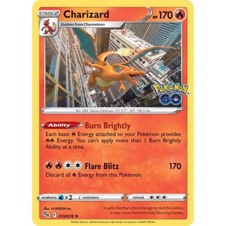 Charizard 010/078 - Pokemon Go - Holofoil