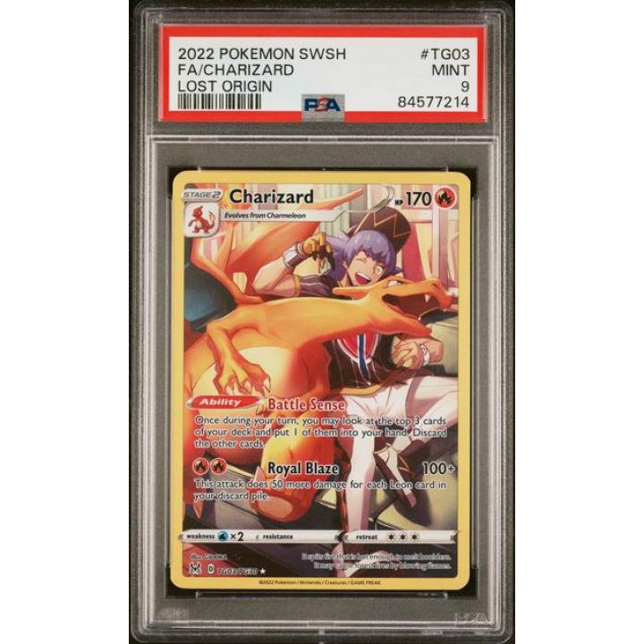 Charizard (PSA 9) TG03/TG30 - Lost Origin Trainer Gallery - Holofoil
