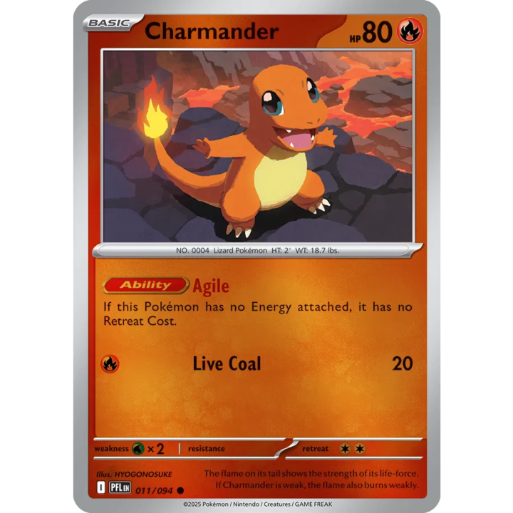 Charmander 011/094 - Phantasmal Flames - Reverse Holofoil