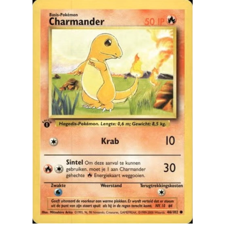 Charmander (NL) 46/102 - Base Set (1st Edition) - Normal