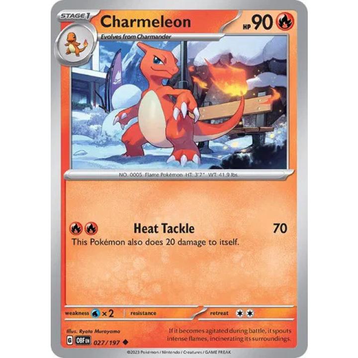 Charmeleon 027/197 - Obsidian Flames - Reverse Holofoil