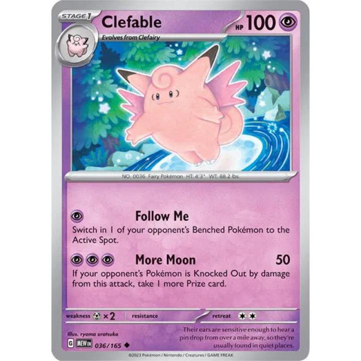 Clefable 036/165 - Scarlet & Violet 151 - Reverse Holofoil