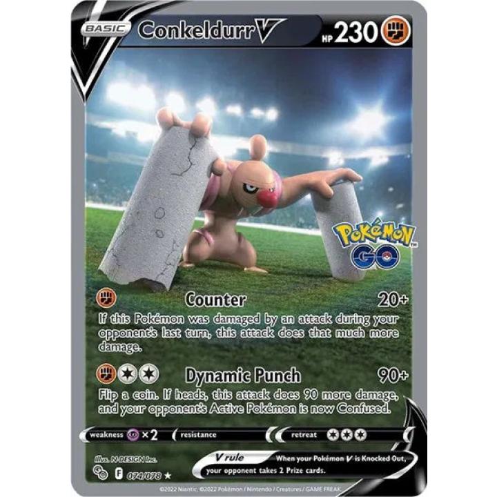 Conkeldurr V 074/078 - Pokemon Go - Holofoil