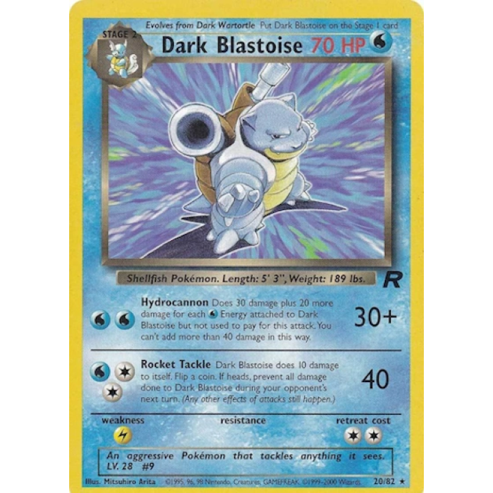 Dark Blastoise 20/82 - Team Rocket (Unlimited) - Normal