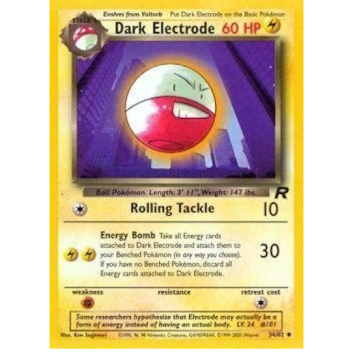 Dark Electrode 34/82 - Team Rocket (Unlimited) - Normal