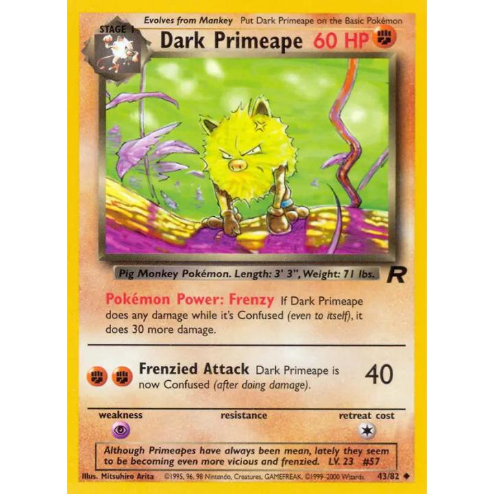 Dark Primeape 43/82 - Team Rocket (Unlimited) - Normal
