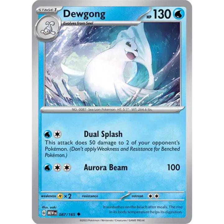 Dewgong 087/165 - Scarlet & Violet 151 - Reverse Holofoil