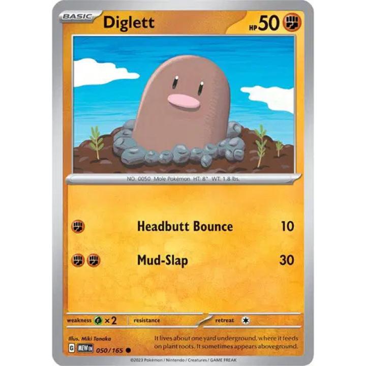 Diglett 050/165 - Scarlet & Violet 151 - Reverse Holofoil