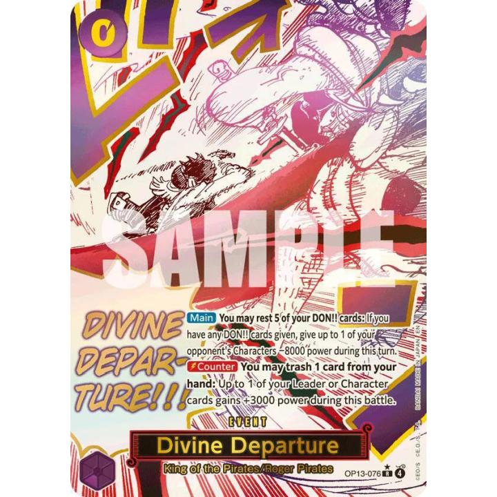 Divine Departure (Alternate Art) OP13-076 - Carrying On His Will - Foil