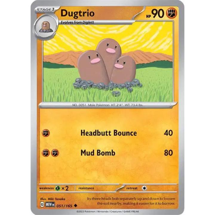 Dugtrio 051/165 - Scarlet & Violet 151 - Reverse Holofoil