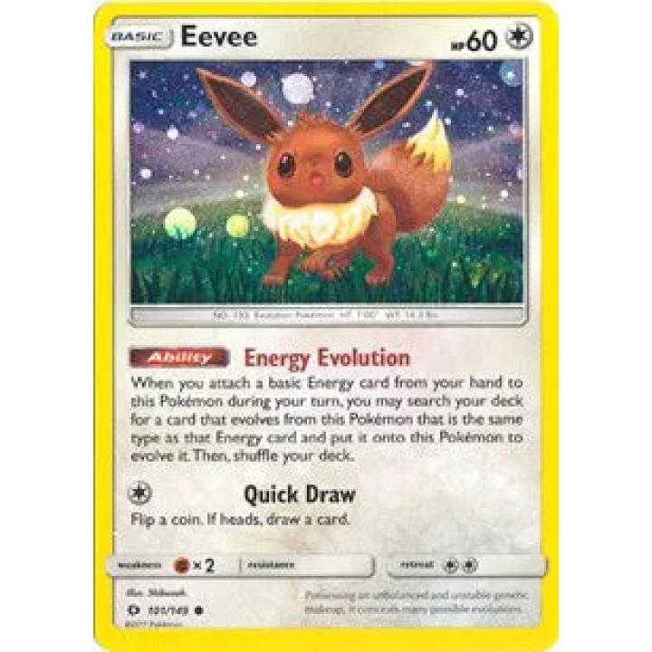 Eevee 101/149 - Sun & Moon - Cosmos Holo