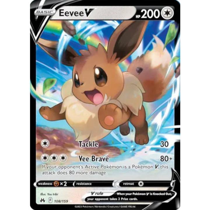 Eevee V 108/159 - Crown Zenith - Holofoil
