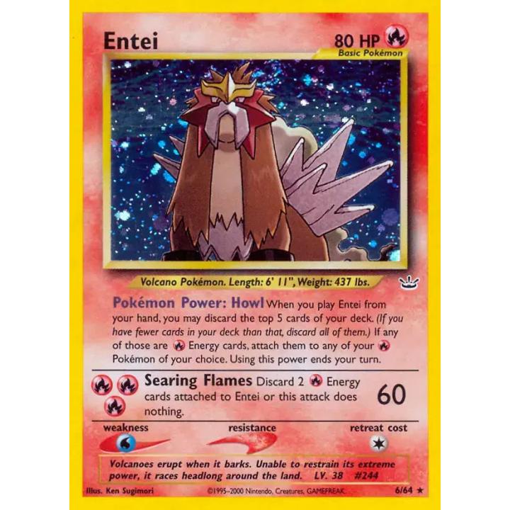 Entei 6/64 - Neo Revelation (Unlimited) - Holofoil