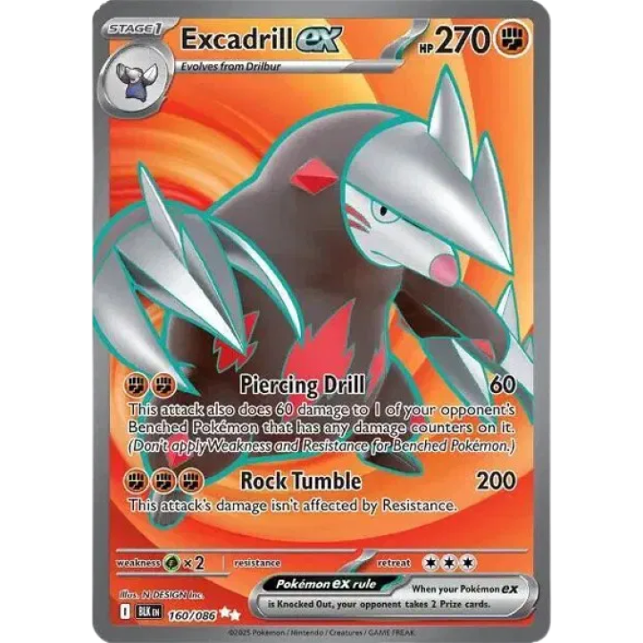 Excadrill ex 160/086 - Black Bolt - Holofoil