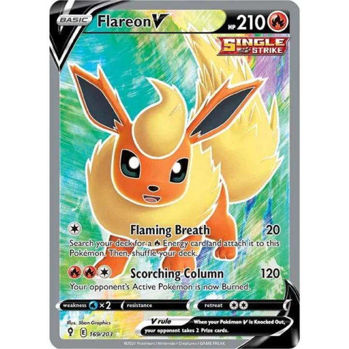 Flareon V 169/203 - Evolving Skies - Holofoil