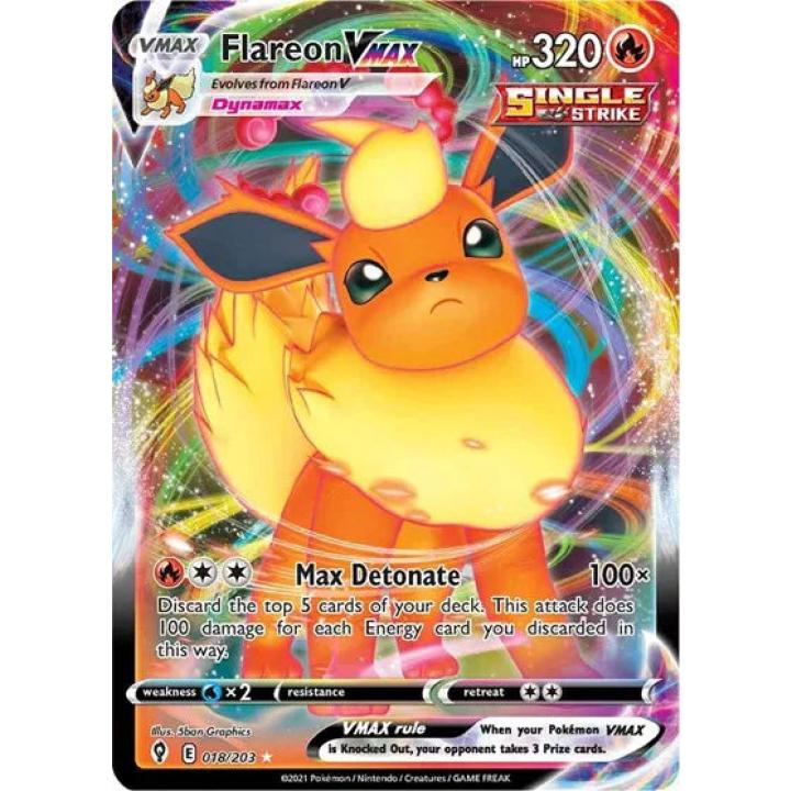 Flareon VMAX 018/203 - Evolving Skies - Holofoil