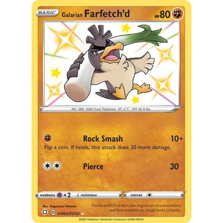 Galarian Farfetch'd SV063/SV122 - Shining Fates: Shiny Vault - Holofoil