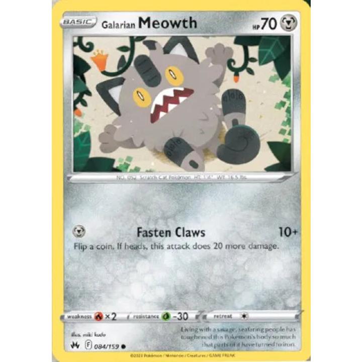 Galarian Meowth 084/159 - Crown Zenith - Normal
