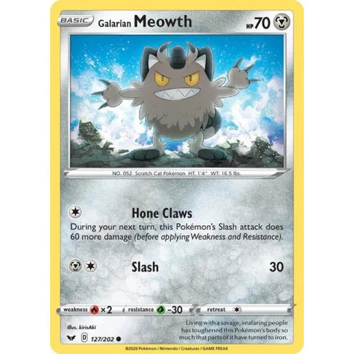 Galarian Meowth 127/202 - Sword & Shield - Normal